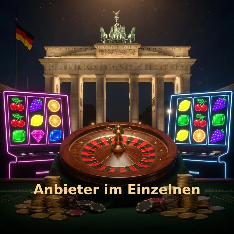 Lounge vor leuchtenden Spielautomaten
